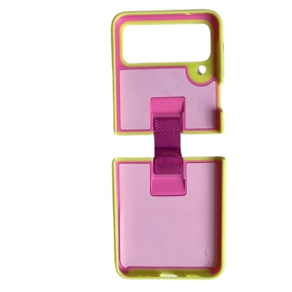 The Perfect Companion: Galaxy Z Flip 4 Wallet Case Bright Neon Pink w Detachable - Picture 5 of 8